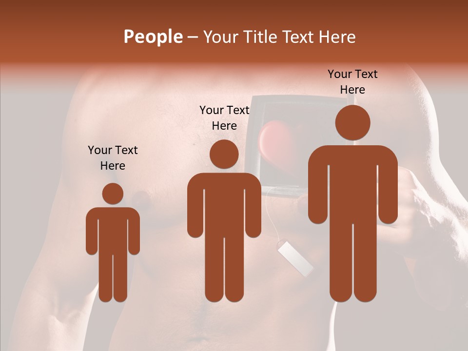 Heart Dedication Moustache PowerPoint Template