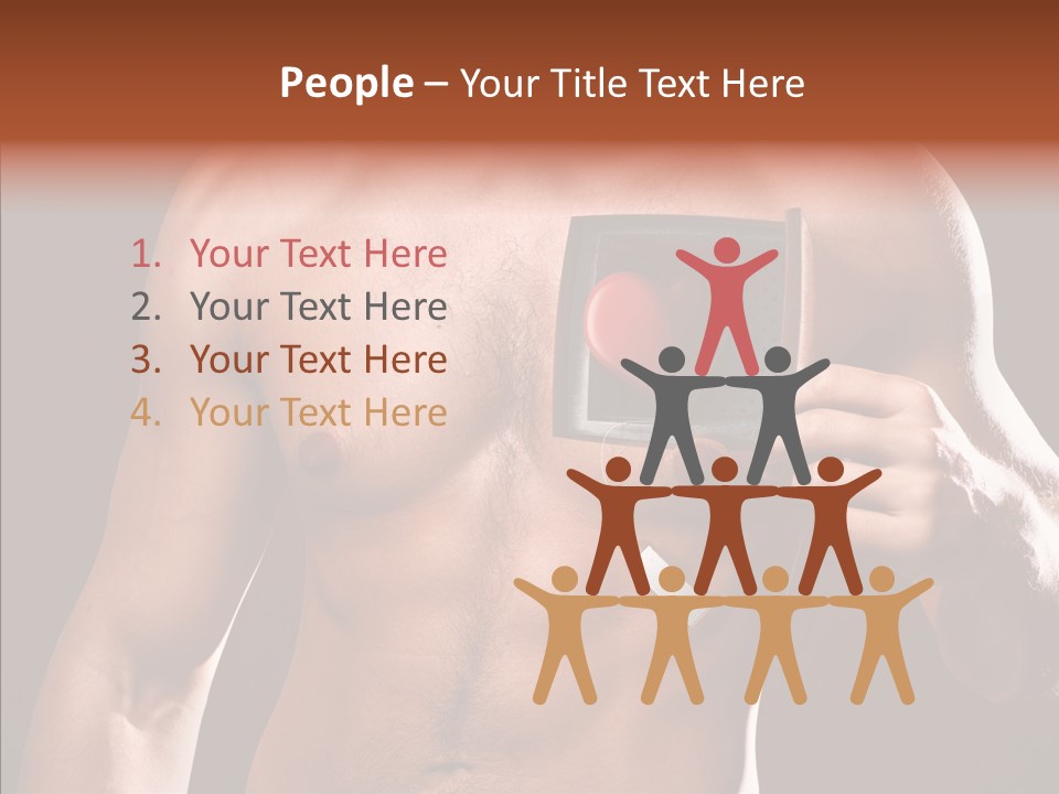 Heart Dedication Moustache PowerPoint Template