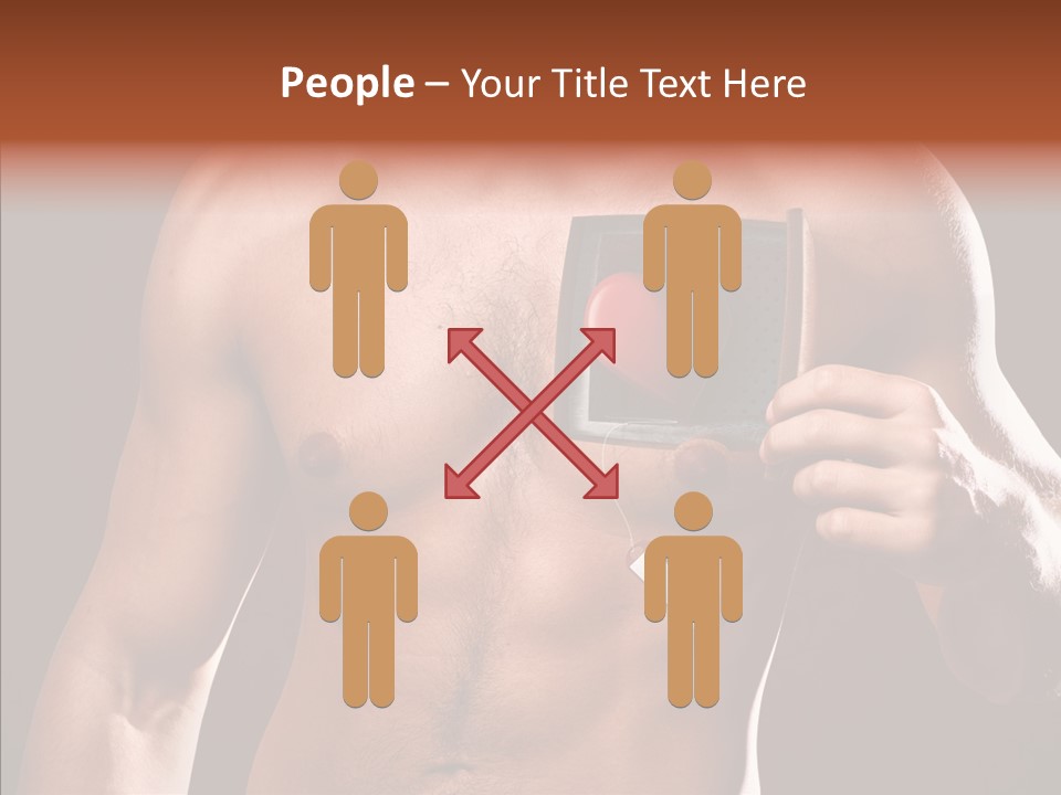 Heart Dedication Moustache PowerPoint Template