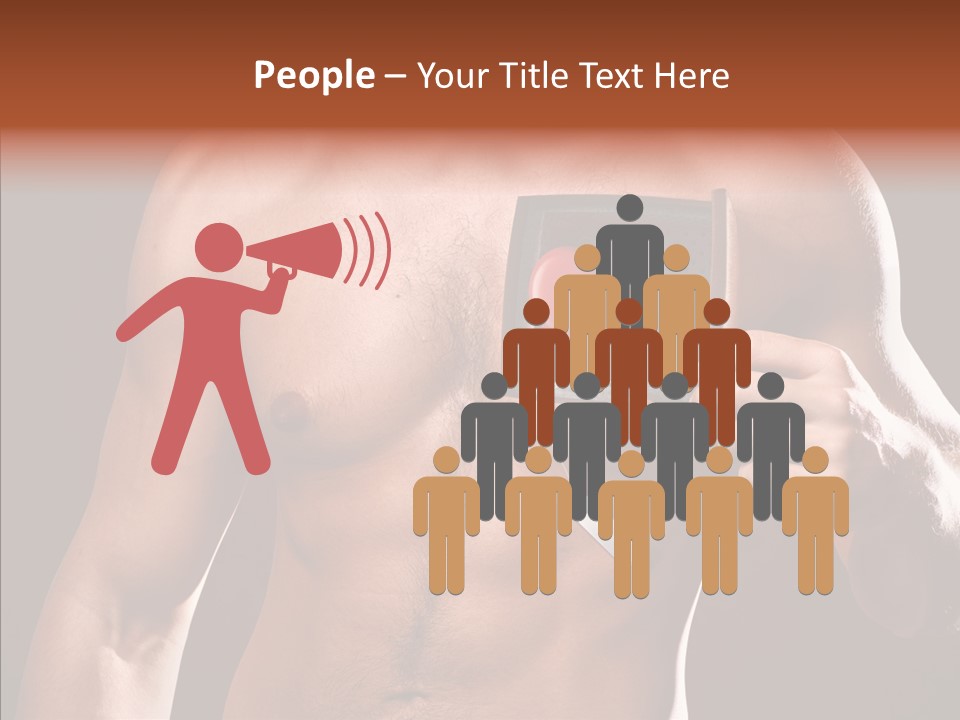 Heart Dedication Moustache PowerPoint Template