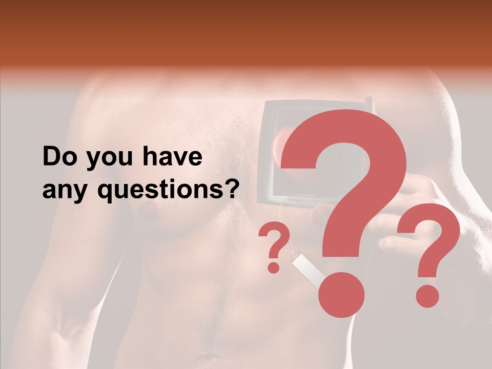 Heart Dedication Moustache PowerPoint Template