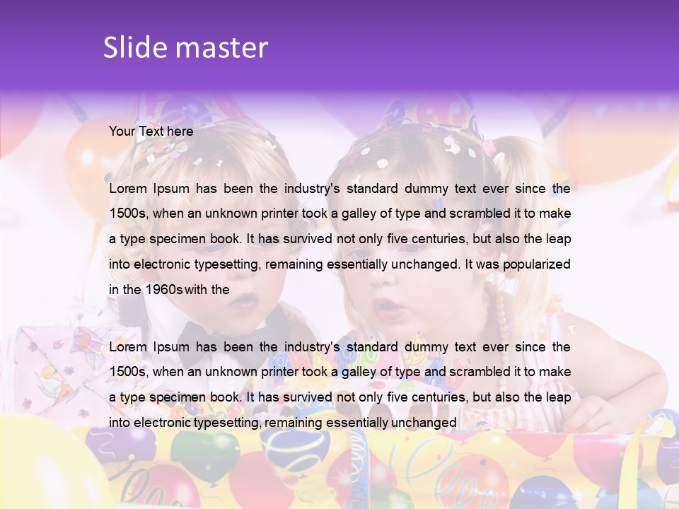 Sweet Pretty Birthday Party PowerPoint Template