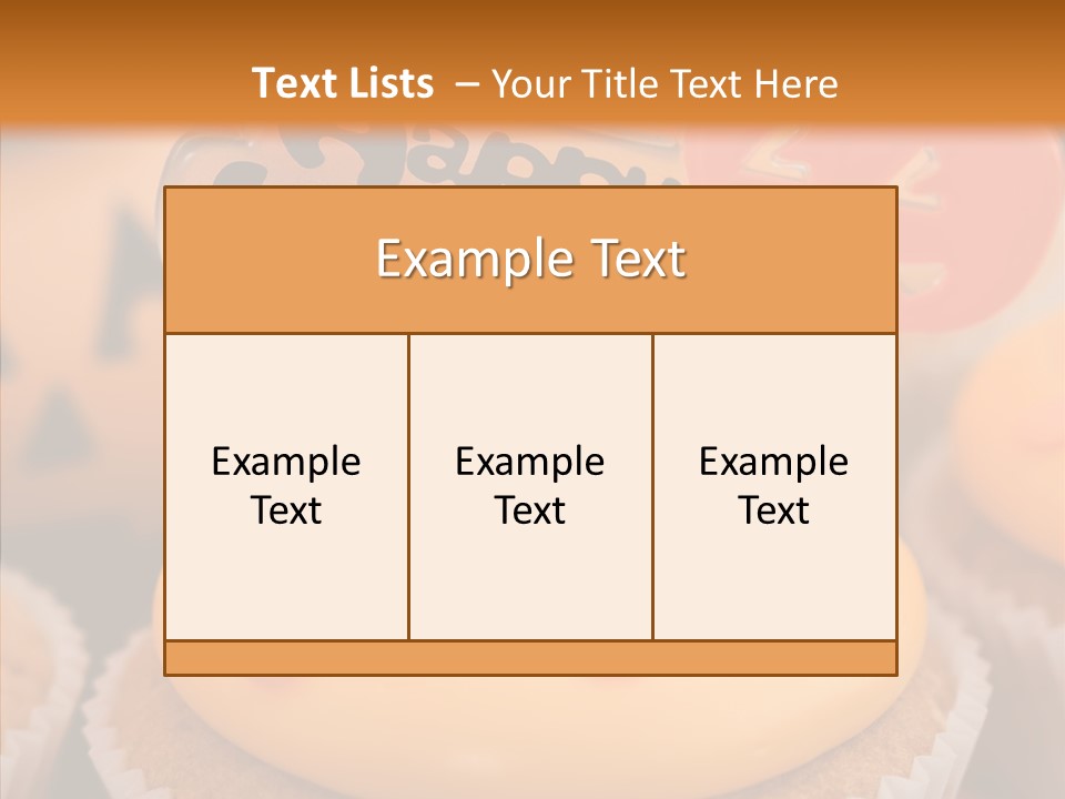 Treat Fairy Cake Home Baking PowerPoint Template
