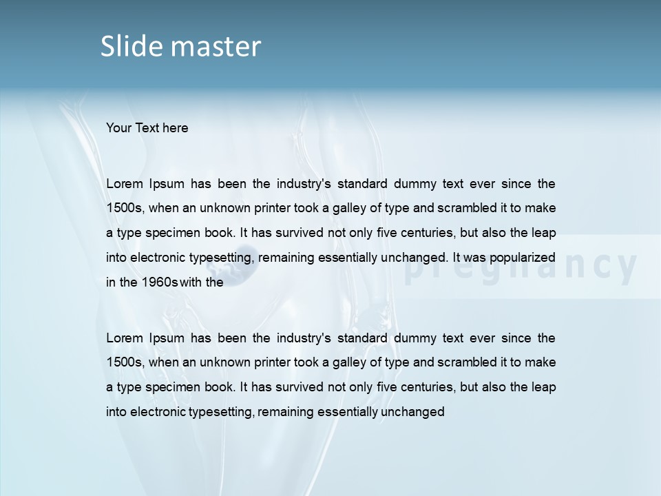 Embryo Fatherhood Creation PowerPoint Template