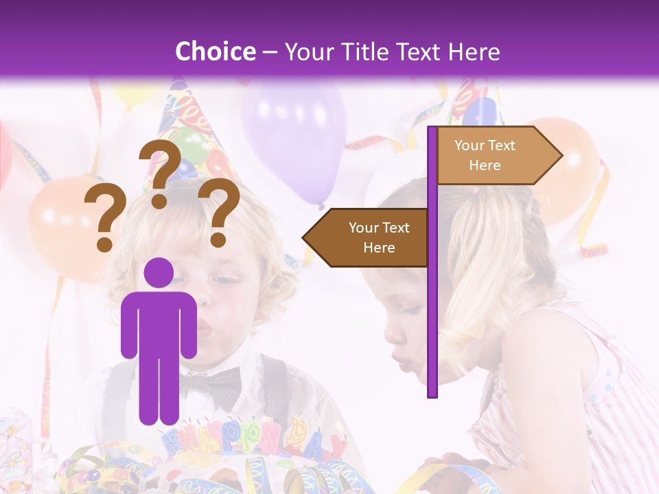 Cute Surprise Chaplet PowerPoint Template