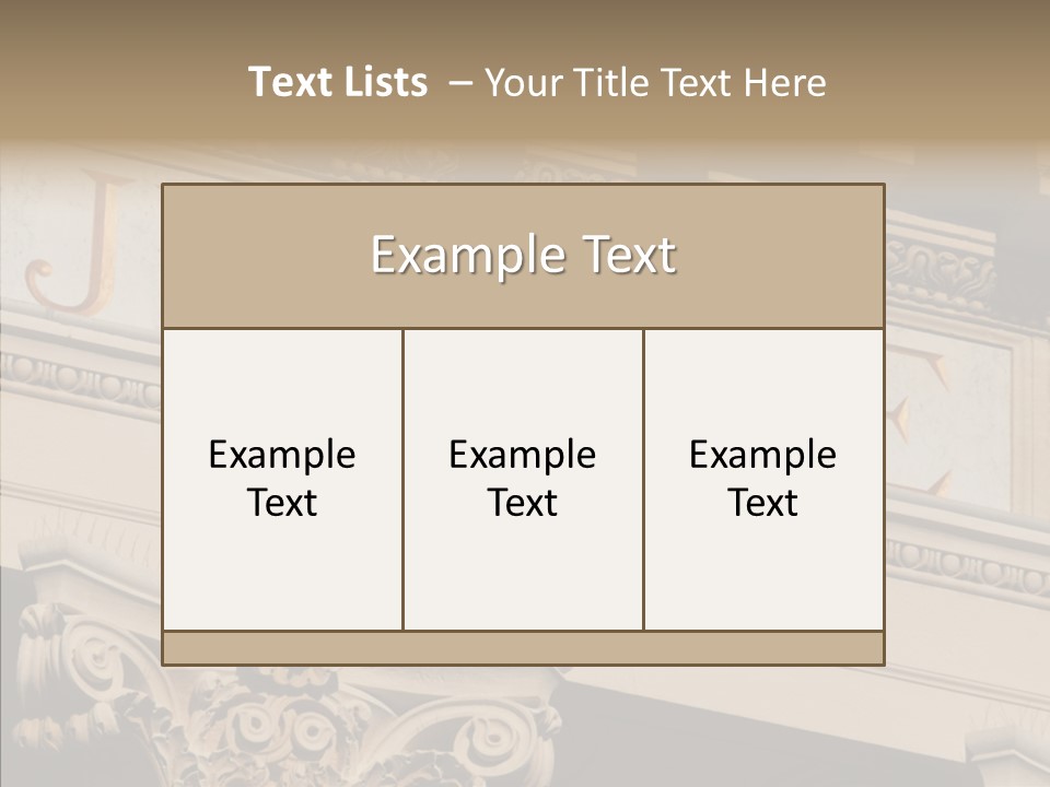 Edifice Column Proceeding PowerPoint Template