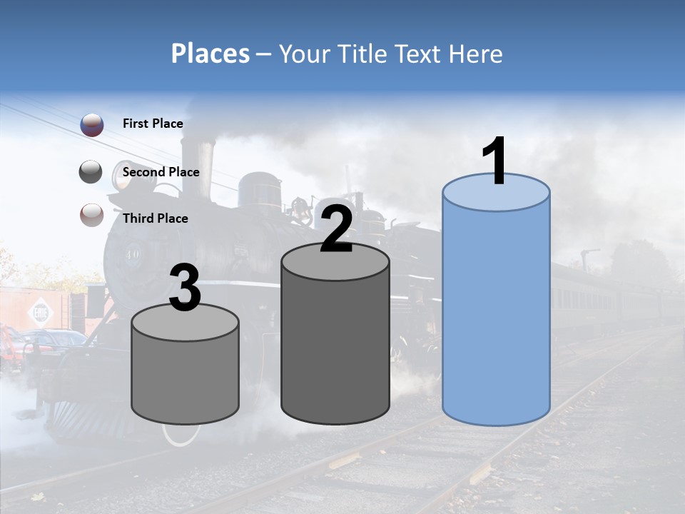 Train Steam Locomotive PowerPoint Template