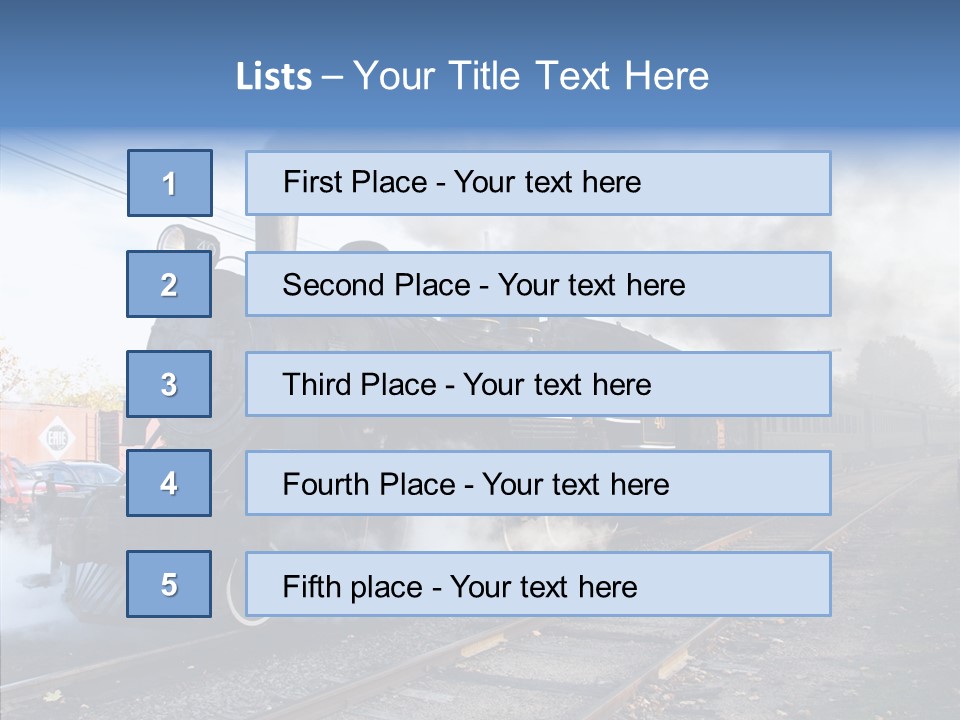 Train Steam Locomotive PowerPoint Template