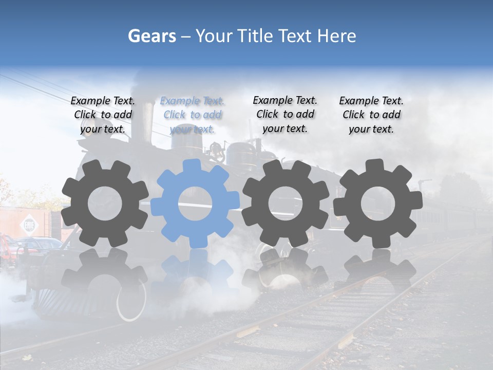 Train Steam Locomotive PowerPoint Template