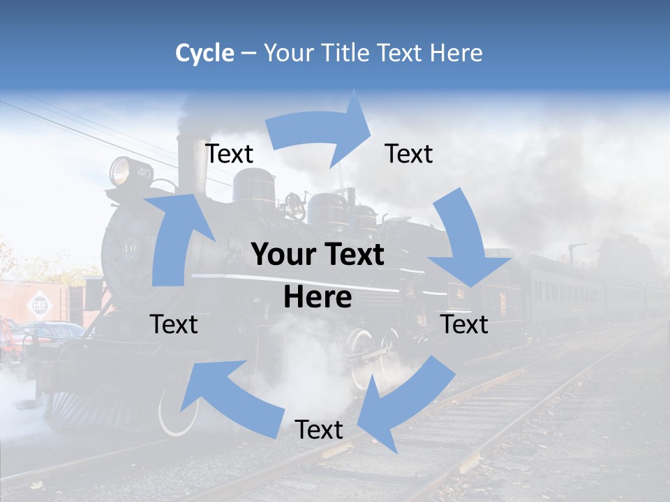 Train Steam Locomotive PowerPoint Template