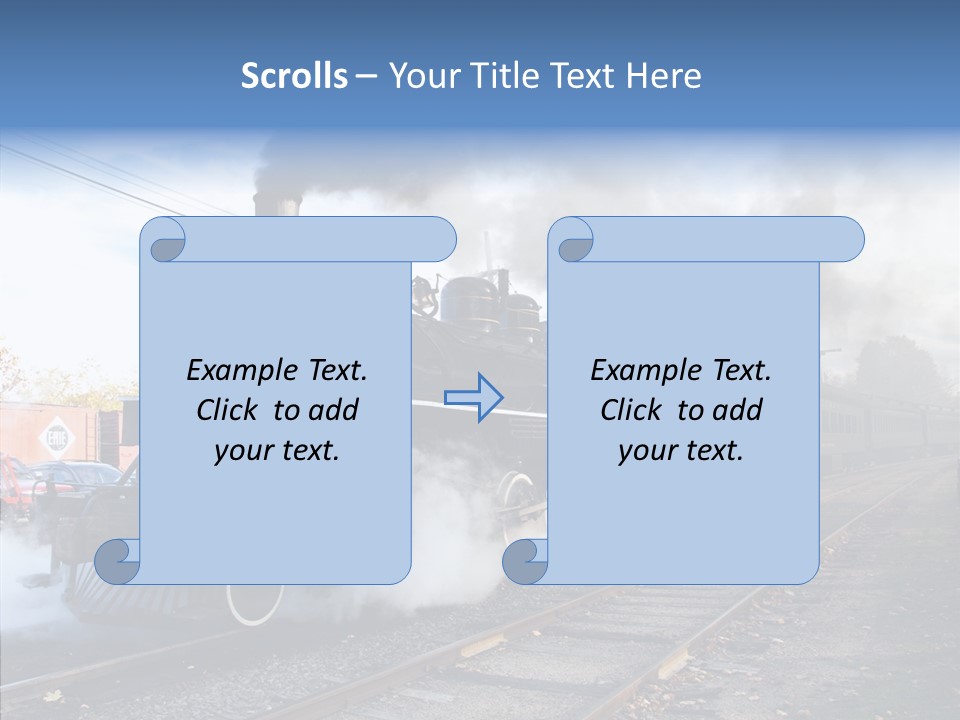 Train Steam Locomotive PowerPoint Template