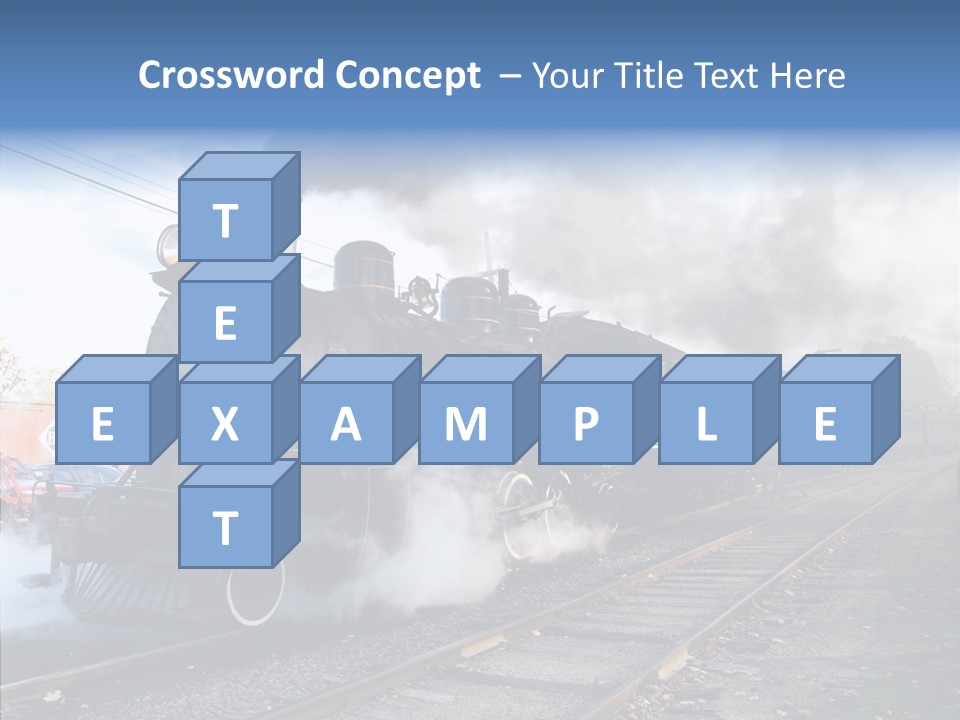 Train Steam Locomotive PowerPoint Template