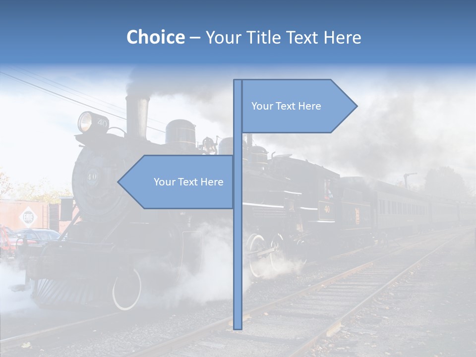 Train Steam Locomotive PowerPoint Template