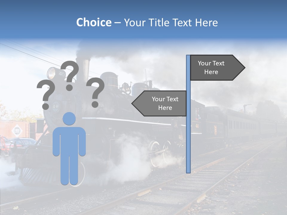 Train Steam Locomotive PowerPoint Template