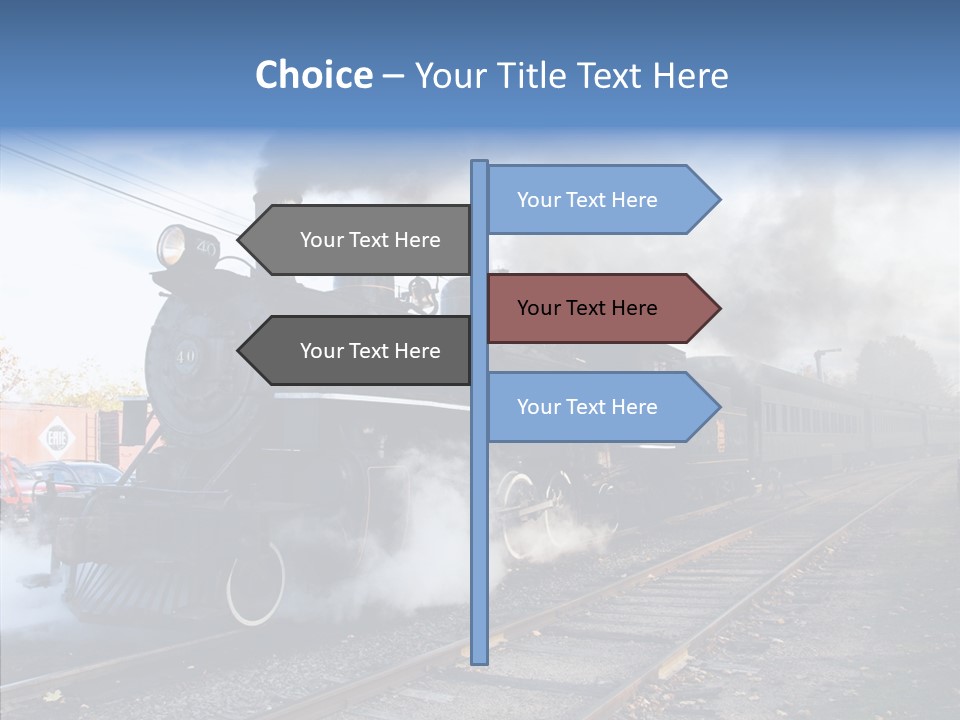 Train Steam Locomotive PowerPoint Template