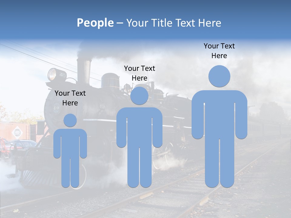 Train Steam Locomotive PowerPoint Template