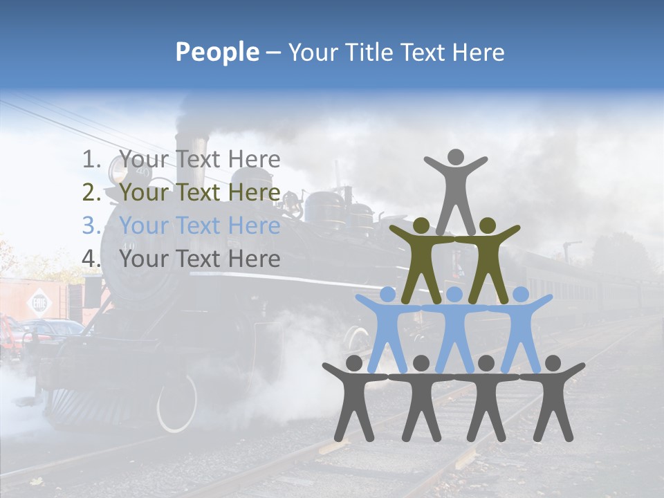 Train Steam Locomotive PowerPoint Template