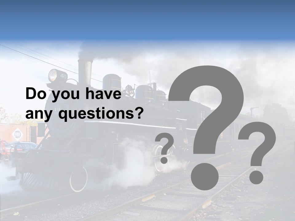 Train Steam Locomotive PowerPoint Template