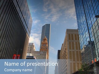 Skyscraper Building Texas PowerPoint Template