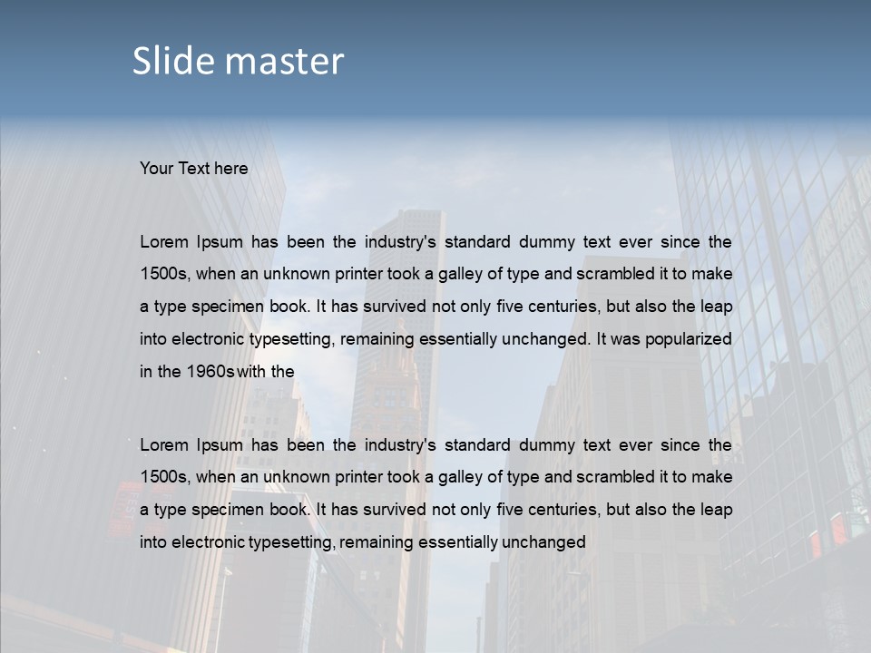 Skyscraper Building Texas PowerPoint Template