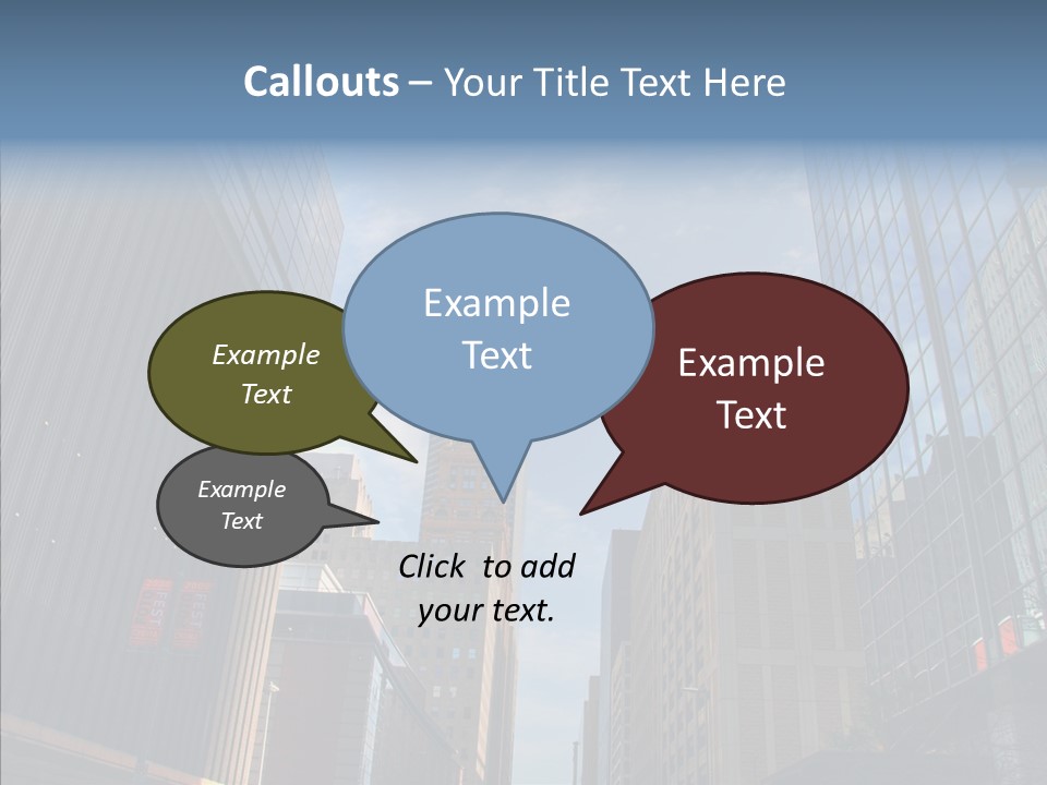 Skyscraper Building Texas PowerPoint Template