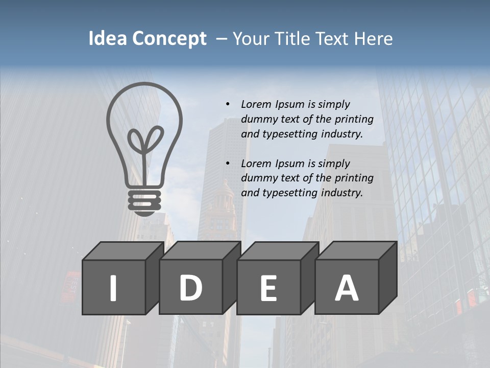 Skyscraper Building Texas PowerPoint Template