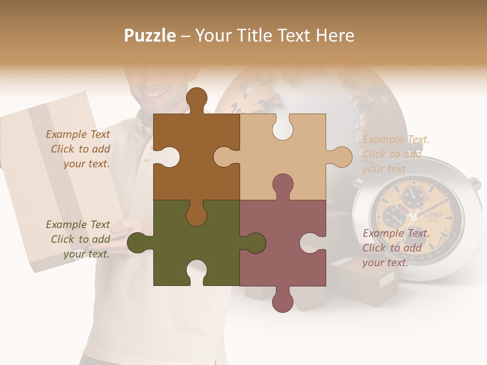 Courier Delivery Good On Time PowerPoint Template