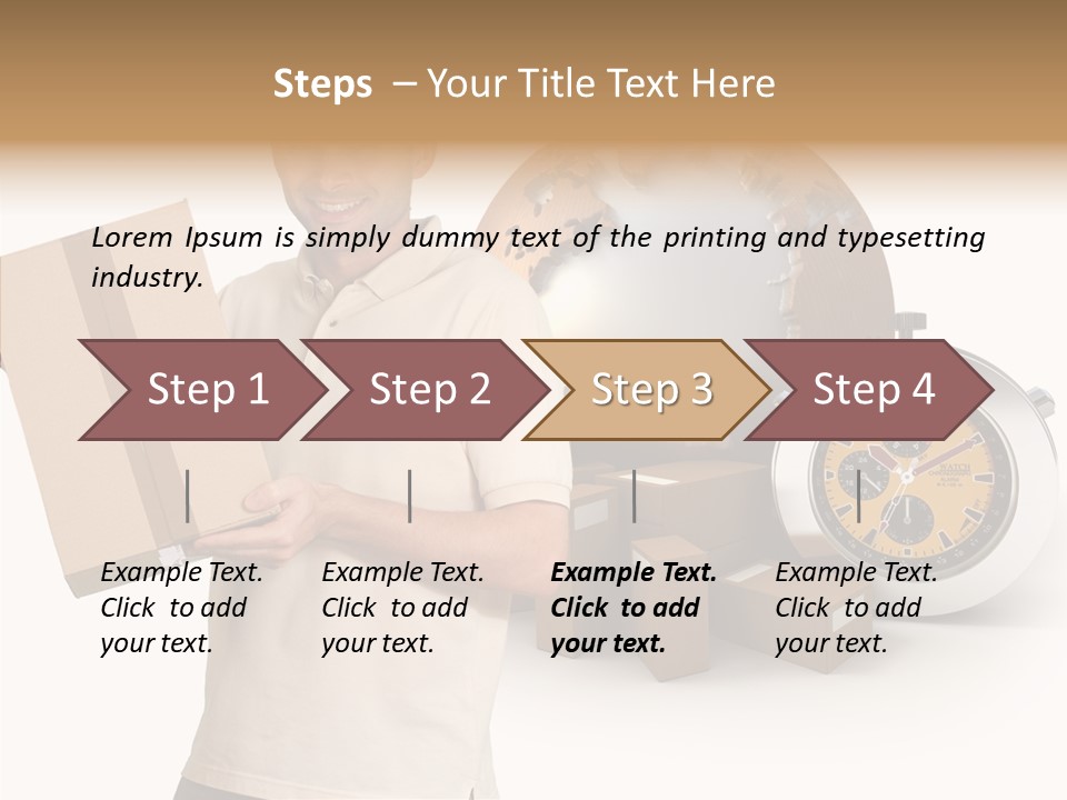 Courier Delivery Good On Time PowerPoint Template
