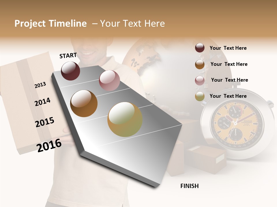 Courier Delivery Good On Time PowerPoint Template