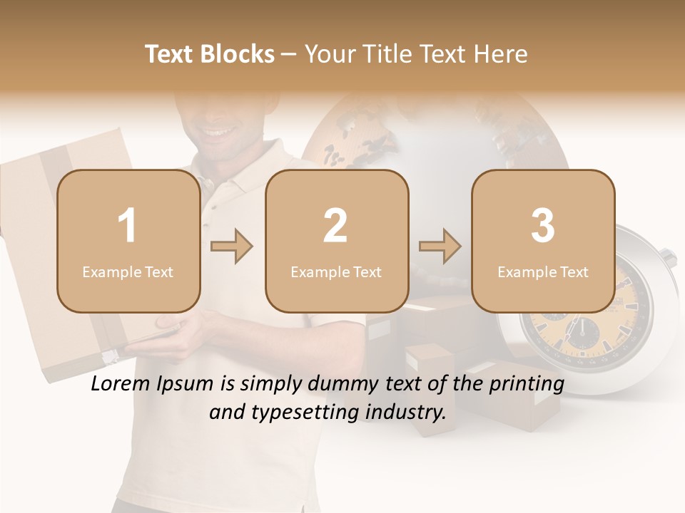 Courier Delivery Good On Time PowerPoint Template