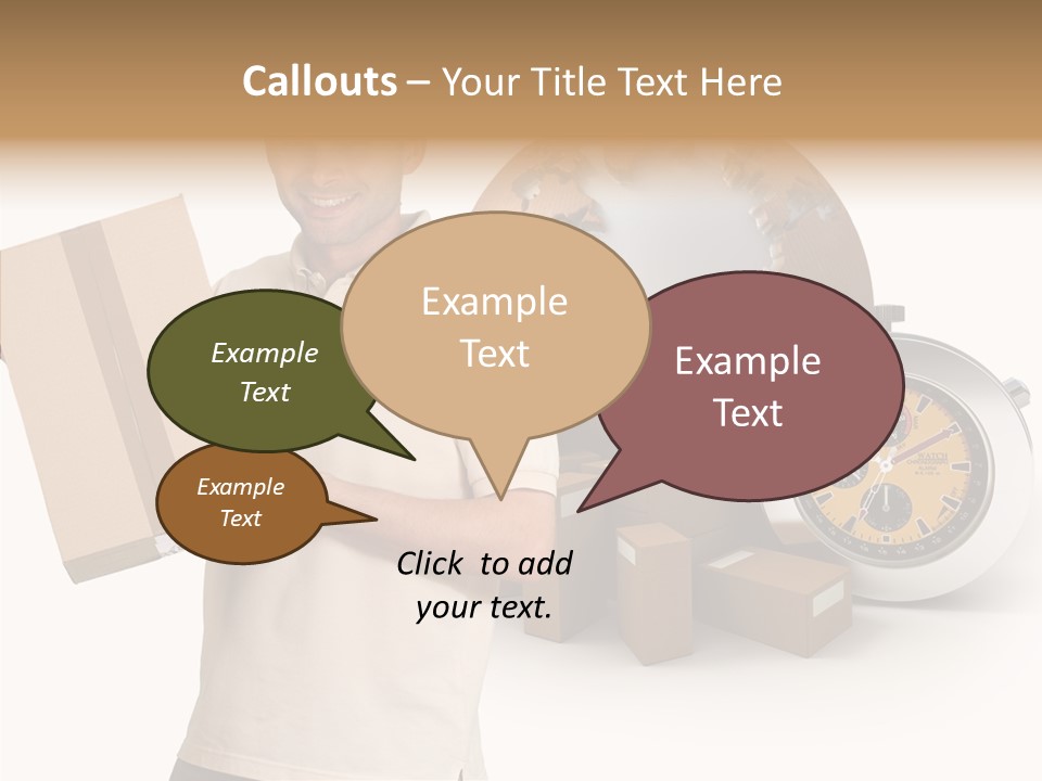 Courier Delivery Good On Time PowerPoint Template