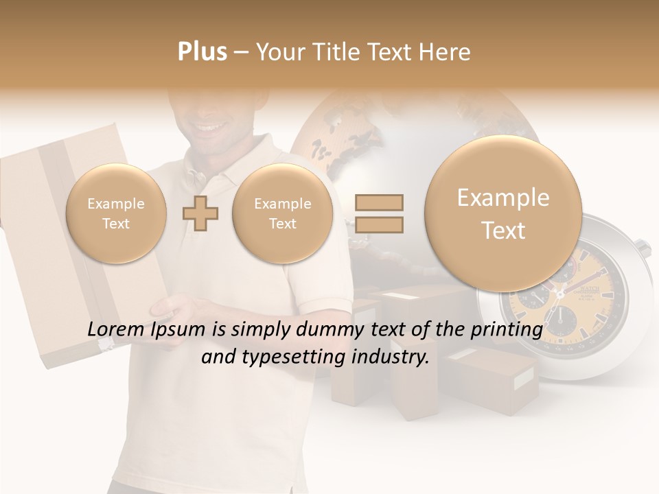 Courier Delivery Good On Time PowerPoint Template