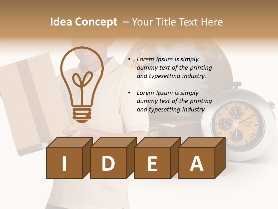 Courier Delivery Good On Time PowerPoint Template