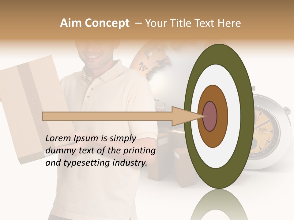 Courier Delivery Good On Time PowerPoint Template