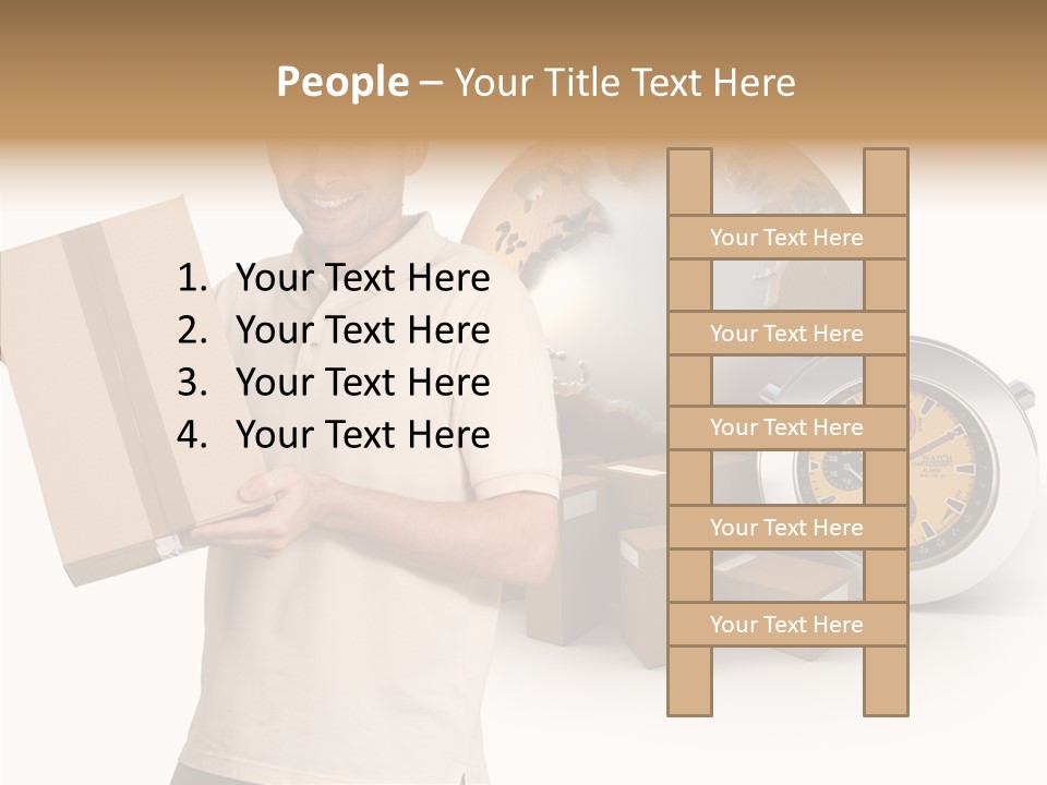 Courier Delivery Good On Time PowerPoint Template