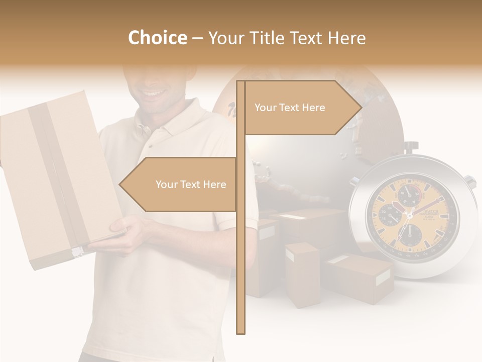 Courier Delivery Good On Time PowerPoint Template