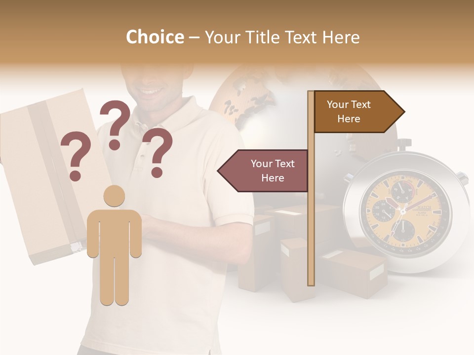 Courier Delivery Good On Time PowerPoint Template
