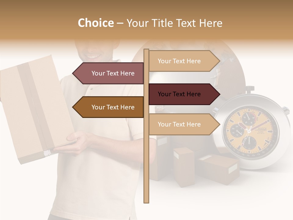 Courier Delivery Good On Time PowerPoint Template