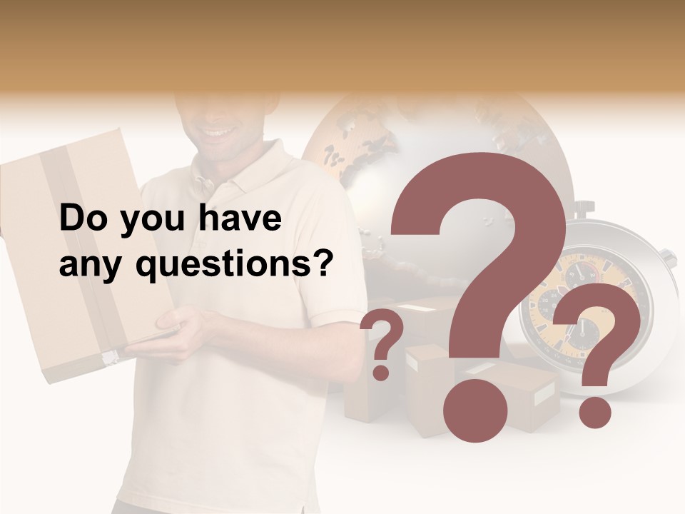 Courier Delivery Good On Time PowerPoint Template