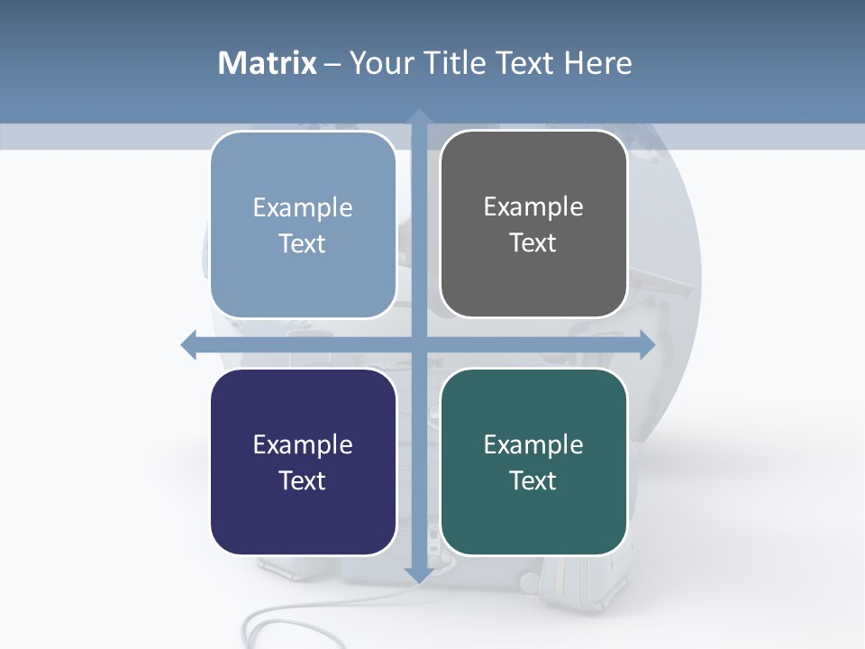 Check In Sun Glasses Briefcase PowerPoint Template