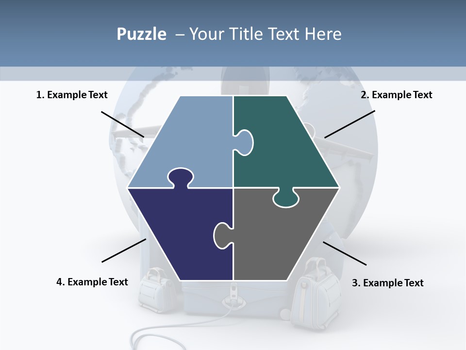 Check In Sun Glasses Briefcase PowerPoint Template