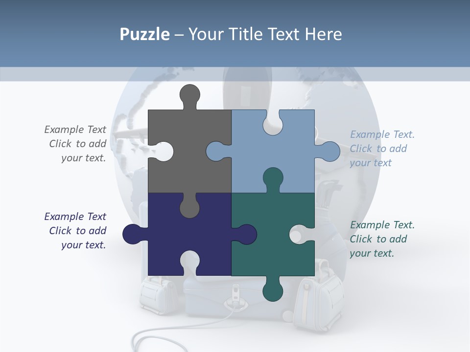 Check In Sun Glasses Briefcase PowerPoint Template