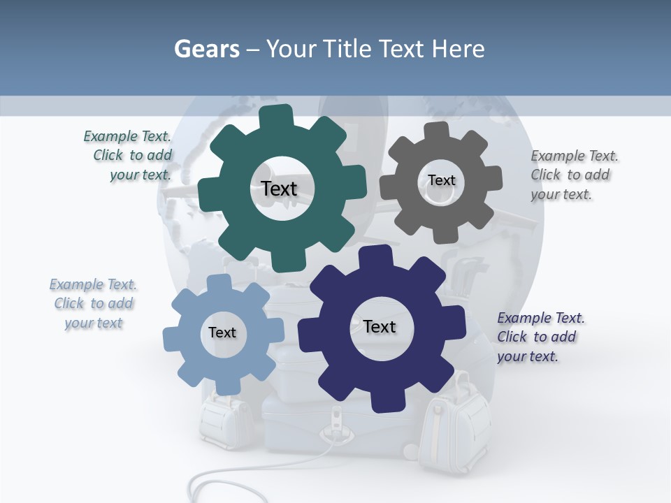 Check In Sun Glasses Briefcase PowerPoint Template