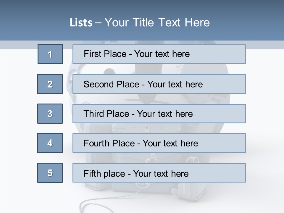 Check In Sun Glasses Briefcase PowerPoint Template