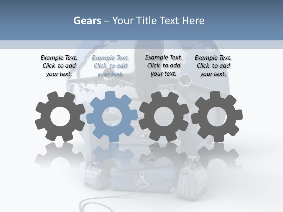 Check In Sun Glasses Briefcase PowerPoint Template