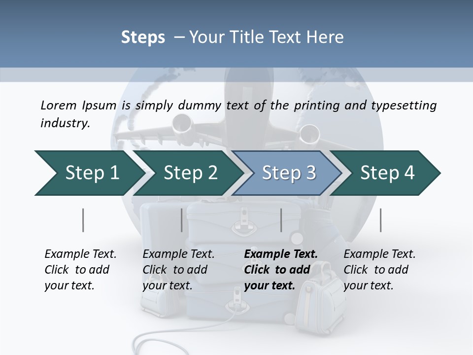 Check In Sun Glasses Briefcase PowerPoint Template