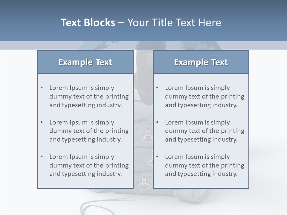 Check In Sun Glasses Briefcase PowerPoint Template