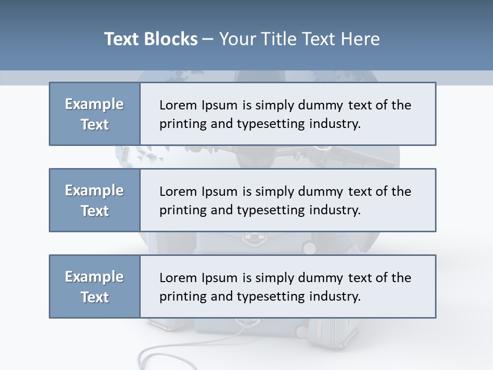 Check In Sun Glasses Briefcase PowerPoint Template