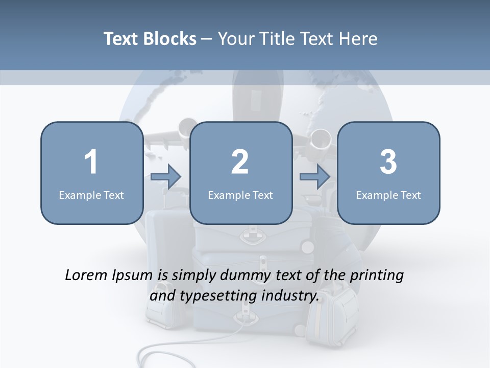 Check In Sun Glasses Briefcase PowerPoint Template