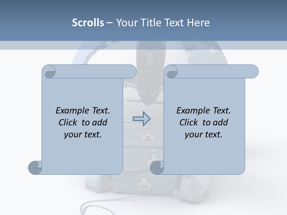 Check In Sun Glasses Briefcase PowerPoint Template